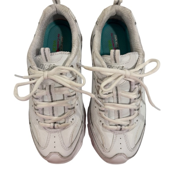 Skechers DLites Athletic Running Lace Up Shoe Womens Size 7.5 White Wow! - Picture 4 of 10